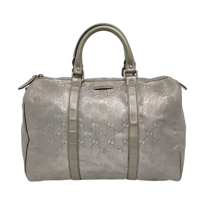 GUCCI Joy Medium size Silver Coated Canvas Monogram Handbag Golden hardware-(SKU)-950869201