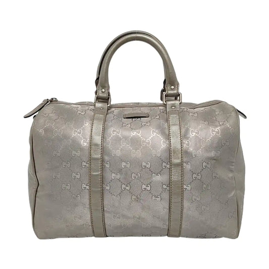 GUCCI Joy Medium size Silver Coated Canvas Monogram Handbag Golden hardware-(SKU)-950869201