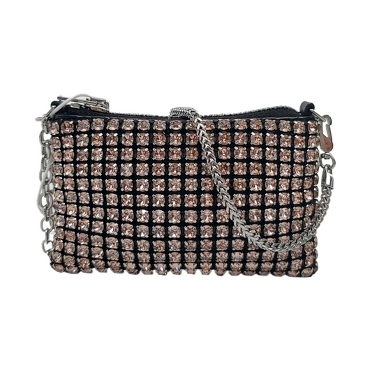 Alexander Wang Heiress Extra Small Black Leather Inlaid Crossbody Shoulder Bag Silver Hardware Removable shoulder strap-(SKU)-950957365