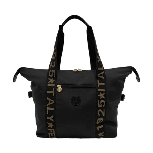 FENDI Black Canvas Shoulder Bag Golden hardware-(SKU)-951945142