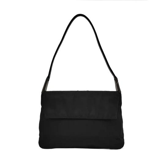 PRADA Black Nylon Single Shoulder Bag Silver Hardware-(SKU)-951945134