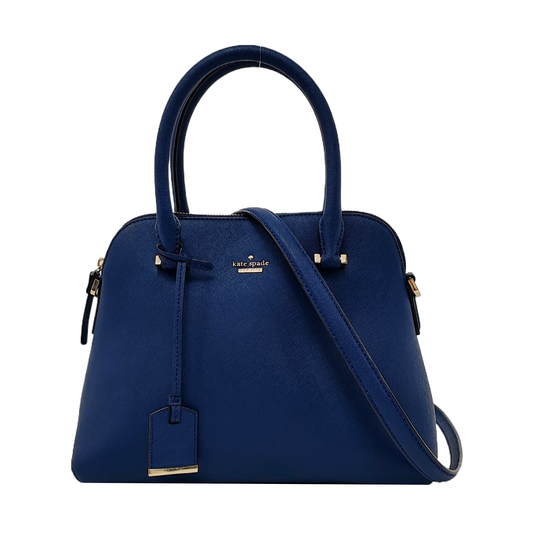 Kate Spade Blue Leather Single Shoulder Bag Crossbody Bag Tote Bag Golden hardware Removable shoulder strap-(SKU)-951856762