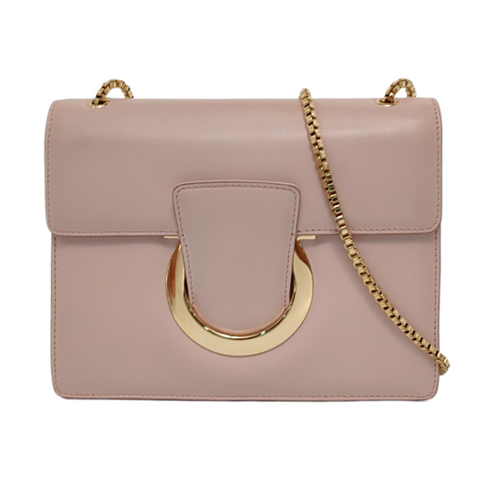 FERRAGAMO Thalia Light Pink Leather Crossbody Bag Single Shoulder Bag Golden hardware-(SKU)-951994003