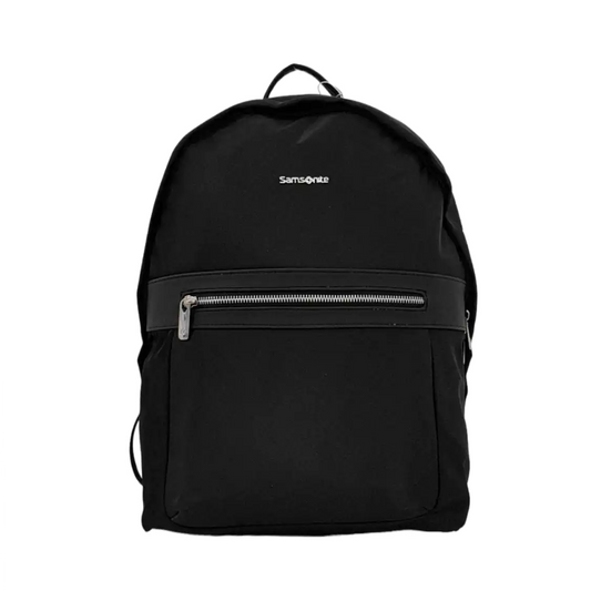 Samsonite Black Nylon Backpack Silver Hardware-(SKU)-952152418