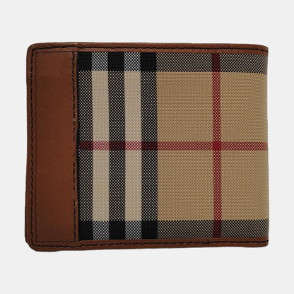 BURBERRY Khaki Fabric Warhorse Grain Wallet-(SKU)-952387517