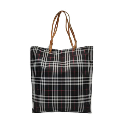 BURBERRY Black Canvas Shoulder Bag Silver Hardware-(SKU)-952520640