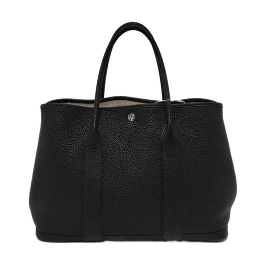 HERMÈS Garden Party 36 Black Negonda Calfskin Garden Bag Handbag Silver Hardware D-(SKU)-951701522