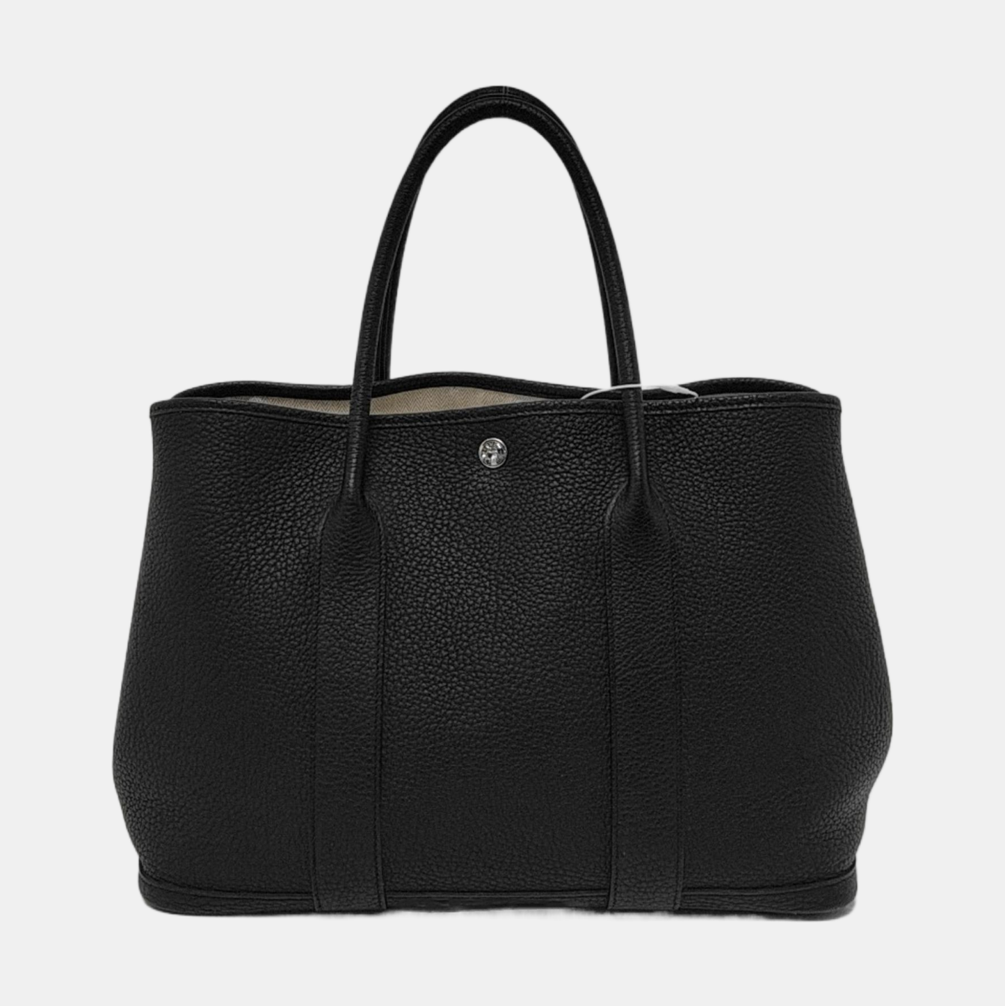 HERMÈS Garden Party 36 Black Negonda Calfskin Garden Bag Handbag Silver Hardware D-(SKU)-951701522