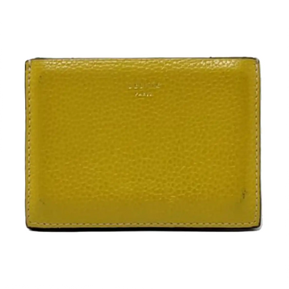 CELINE Yellow Cowhide Card Case-(SKU)-952996653