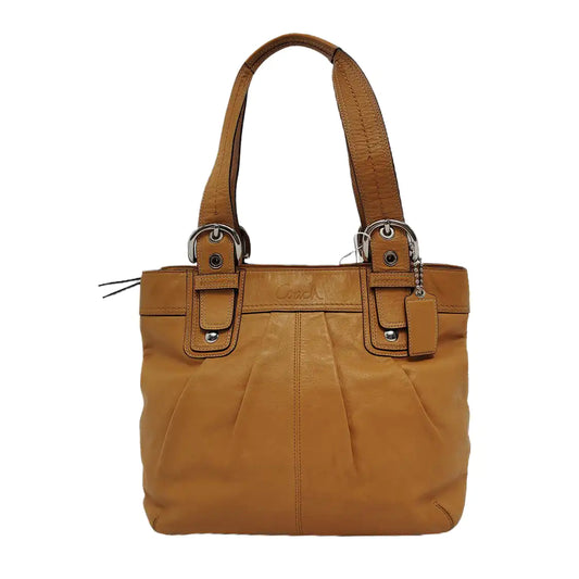 COACH SOHO Mustard Yellow Leather Shoulder Bag Handbag Silver Hardware shoulder straps-(SKU)-943933533