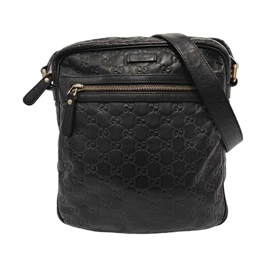 GUCCI GG Imprime Brown Leather Vintage Shoulder and Crossbody Bag Golden hardware-(SKU)-953018922