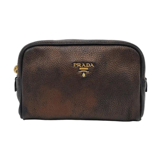 PRADA Camera Bag Black Leather Logo Handbag Single Shoulder Bag Crossbody Bag Golden hardware-(SKU)-953167834