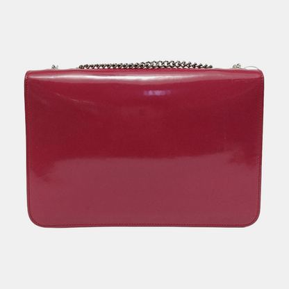 GUCCI Interlocking G Large size Fuchsia Leather Shoulder Tote Crossbody Bag Silver Hardware-(SKU)-953004708