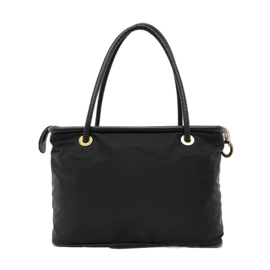 CELINE Tote bag Black Nylon Single Shoulder Bag Tote Bag Golden hardware-(SKU)-951886328