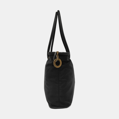 CELINE Tote bag Black Nylon Single Shoulder Bag Tote Bag Golden hardware-(SKU)-951886328