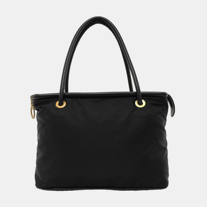 CELINE Tote bag Black Nylon Single Shoulder Bag Tote Bag Golden hardware-(SKU)-951886328