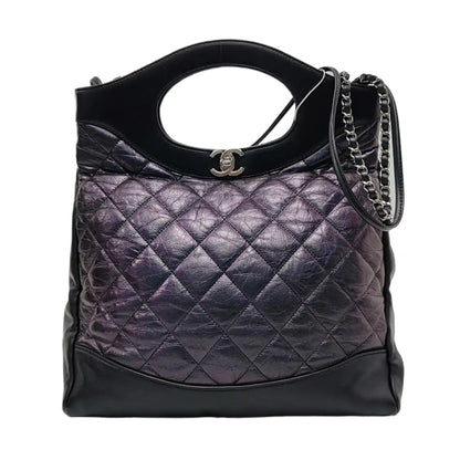 CHANEL CHANEL 31 Small Size Laser Cut Calfskin Quilted Crossbody Shoulder Bag with Silver and Palladium Hardware, 28 openings-(SKU)-953385653