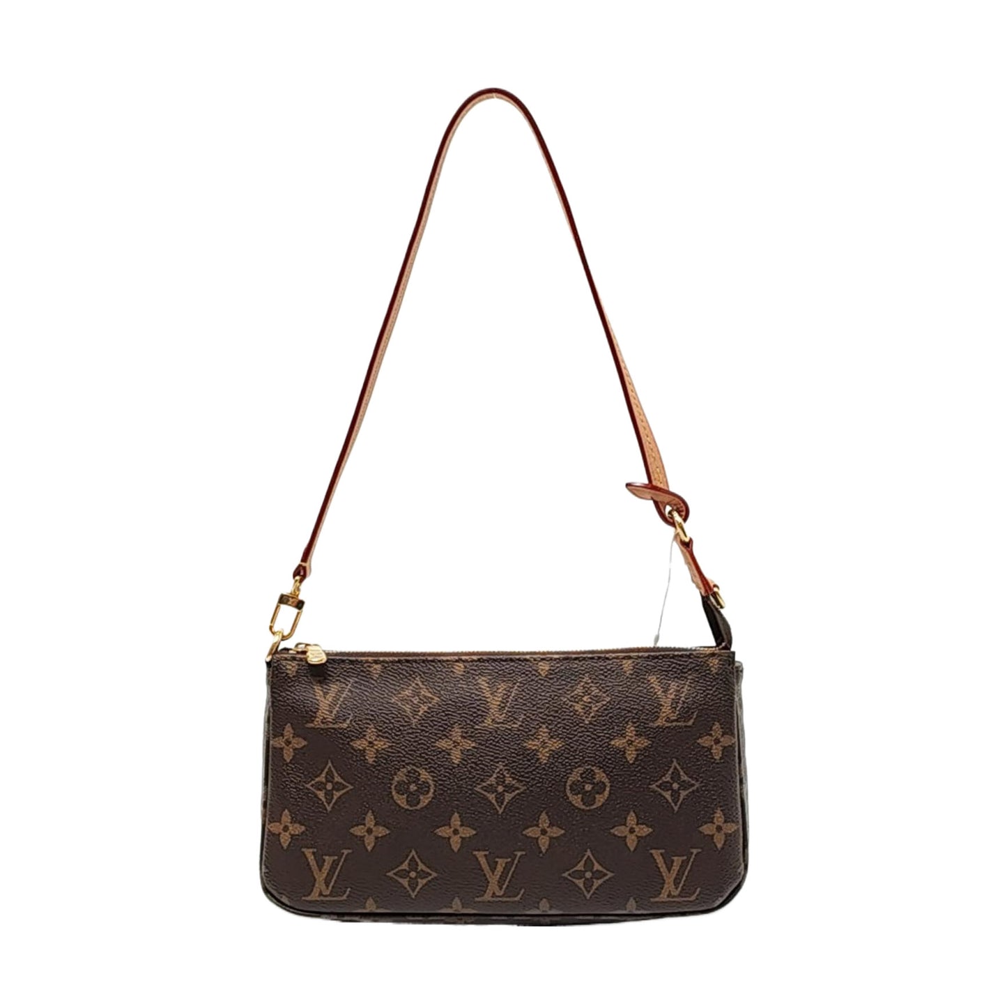 LOUIS VUITTON ACCESSOIRES Large Size Brown Coated Canvas Monogram Mahjong Shoulder Bag Handbag Detachable Strap Golden Hardware 2 Detachable Straps Complete Accessories-(SKU)-953193566