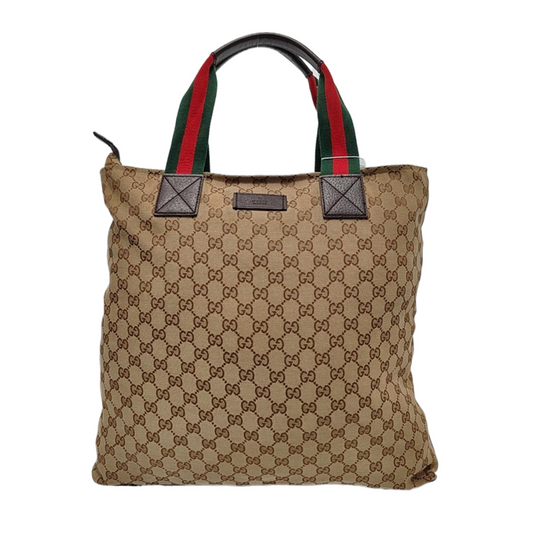 GUCCI Diaper  Brown Canvas Monogram Handbag Single Shoulder Bag Silver Hardware-(SKU)-953375833