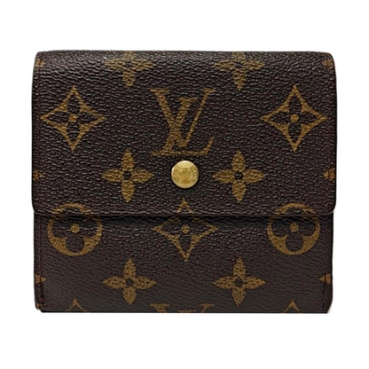 LOUIS VUITTON ELISE Brown coated canvas vintage wallet Golden hardware Vintage model-(SKU)-953704292