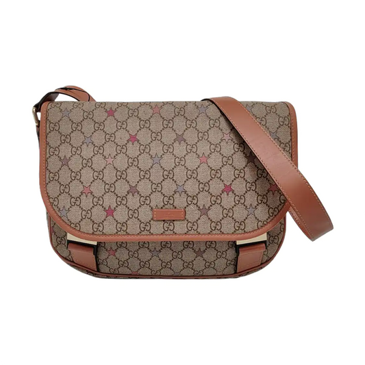 GUCCI Multicolor Coated Canvas Vintage Print Single Shoulder Bag Crossbody Bag Golden hardware-(SKU)-953527421