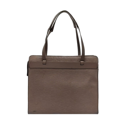 LOUIS VUITTON VINTAGE CROISETTE Large size 粉紫色EPI牛皮水波纹Shoulder Bag Handbag Silver Hardware-(SKU)-953507402