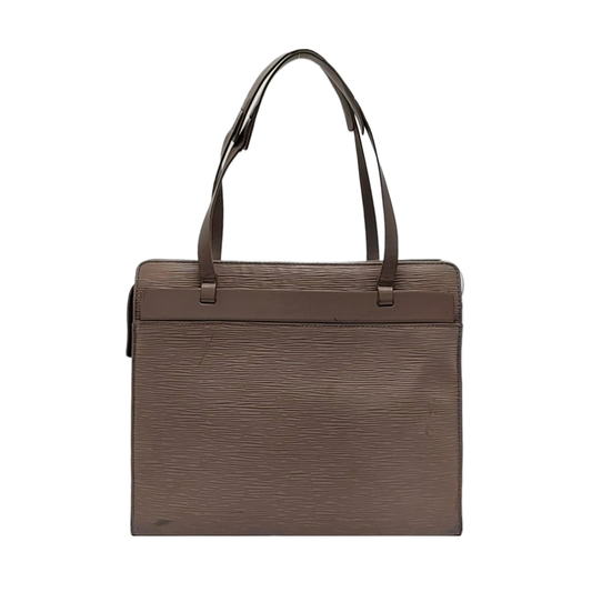LOUIS VUITTON VINTAGE CROISETTE Large size 粉紫色EPI牛皮水波纹Shoulder Bag Handbag Silver Hardware-(SKU)-953507402