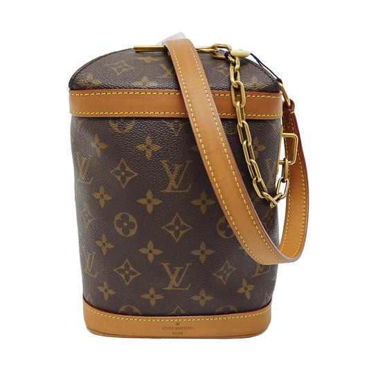 LOUIS VUITTON MILK BOX Brown Coated Canvas Monogram Crossbody Bag Shoulder Bag Handbag Golden Hardware-(SKU)-953568177