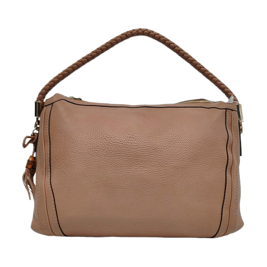 GUCCI Bella Brown Cow Leather Bamboo Tassel Single Shoulder Bag Golden hardware-(SKU)-953466112
