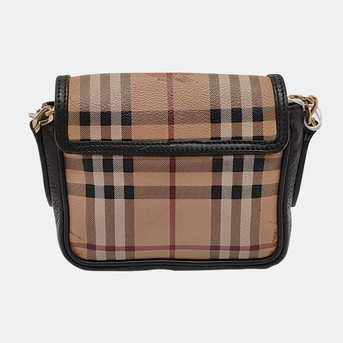 BURBERRY Brown Coated Canvas Warhorse Grain Single Shoulder Bag Crossbody Bag Golden hardware-(SKU)-953635719