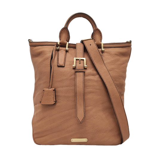 BURBERRY Khaki cowhide single shoulder bag Golden hardware Removable shoulder strap-(SKU)-953631623
