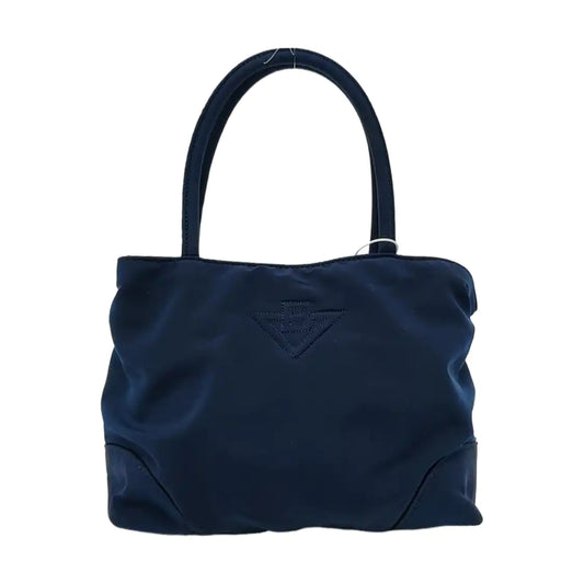 BOTTEGA VENETA Tote bag Blue Nylon Quilted Handbag Silver Hardware Vintage model-(SKU)-953954713