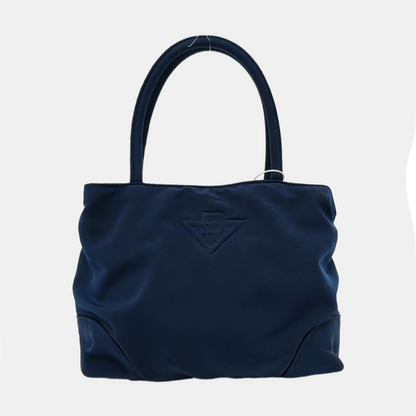 BOTTEGA VENETA Tote bag Blue Nylon Quilted Handbag Silver Hardware Vintage model-(SKU)-953954713