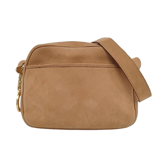CELINE Brown Leather Crossbody Single Shoulder Bag Golden hardware-(SKU)-953952242