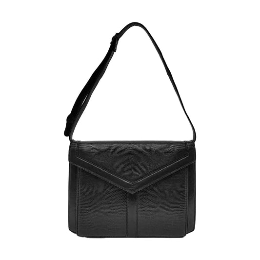 YSL Black Leather Crossbody Bag Single Shoulder Bag Golden hardware Removable shoulder strap-(SKU)-953941805