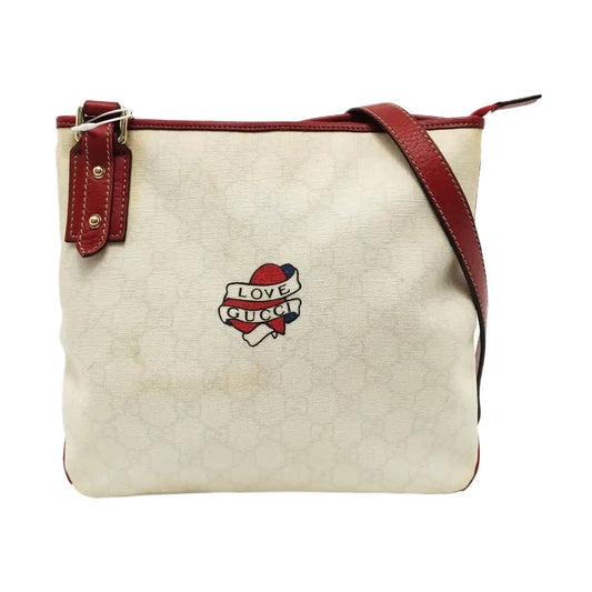 GUCCI Beige Canvas Crossbody Bag Shoulder Bag Tote Golden hardware-(SKU)-954279635