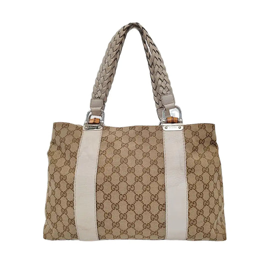 GUCCI Pelham Ebony Canvas Monogram Single Shoulder Bag Handbag Silver Hardware-(SKU)-954135754