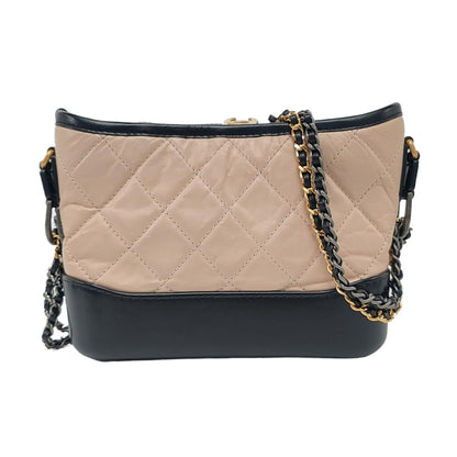 CHANEL GABRIELLE Small Beige Calfskin Quilted Crossbody Shoulder Bag Detachable Strap-(SKU)-954425673