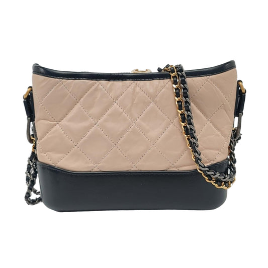 CHANEL GABRIELLE Small Beige Calfskin Quilted Crossbody Shoulder Bag Detachable Strap-(SKU)-954425673