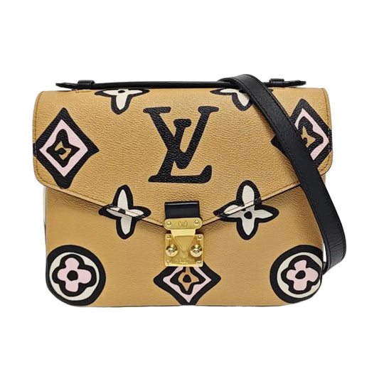 LOUIS VUITTON MÉTIS Medium Brown Coated Canvas Printed Messenger Bag Single Shoulder Bag Handbag Detachable Strap-(SKU)-954441029