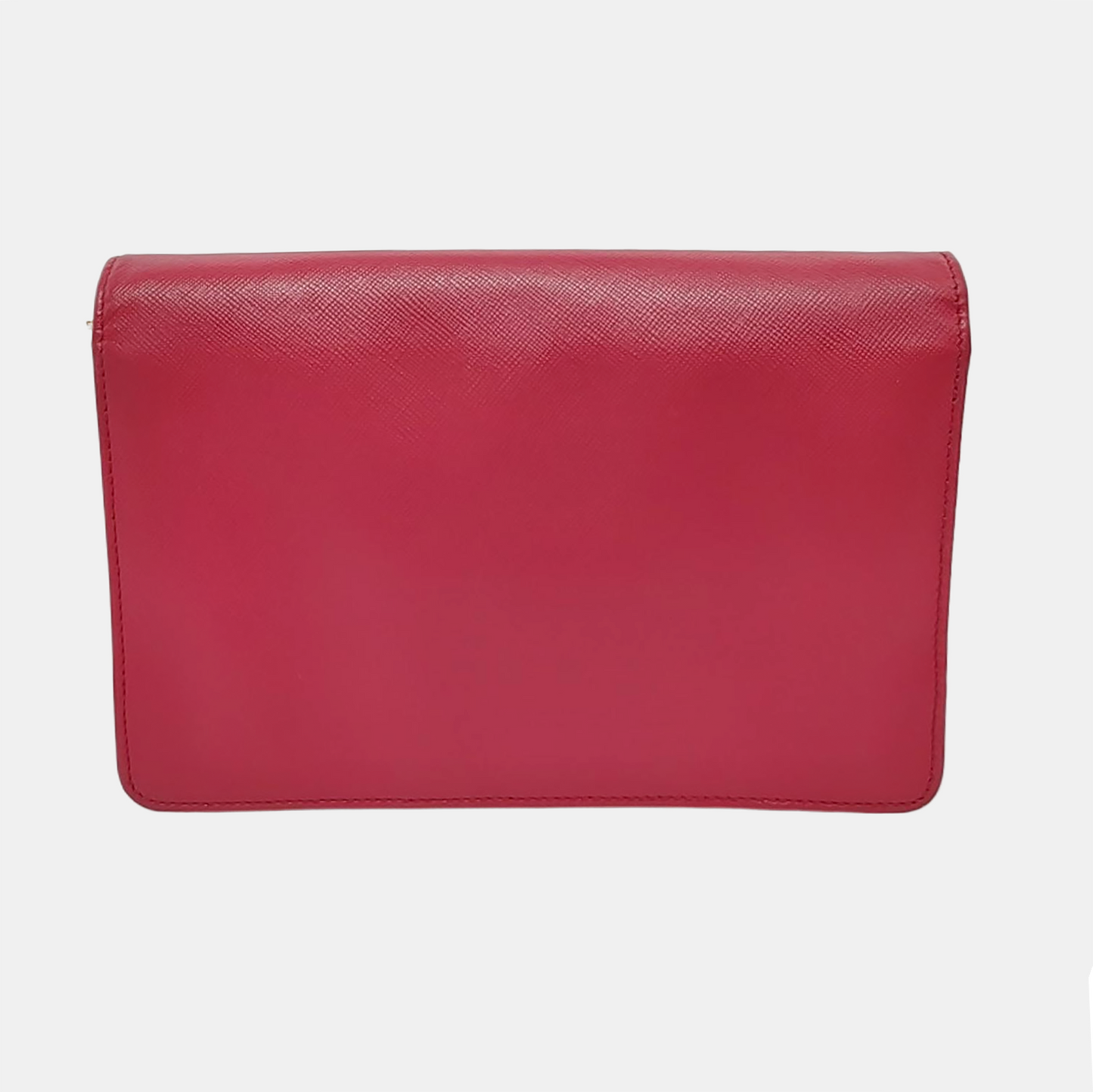 PRADA Red Cowhide Crosshatch Crossbody Bag Golden hardware Removable shoulder strap-(SKU)-953953662