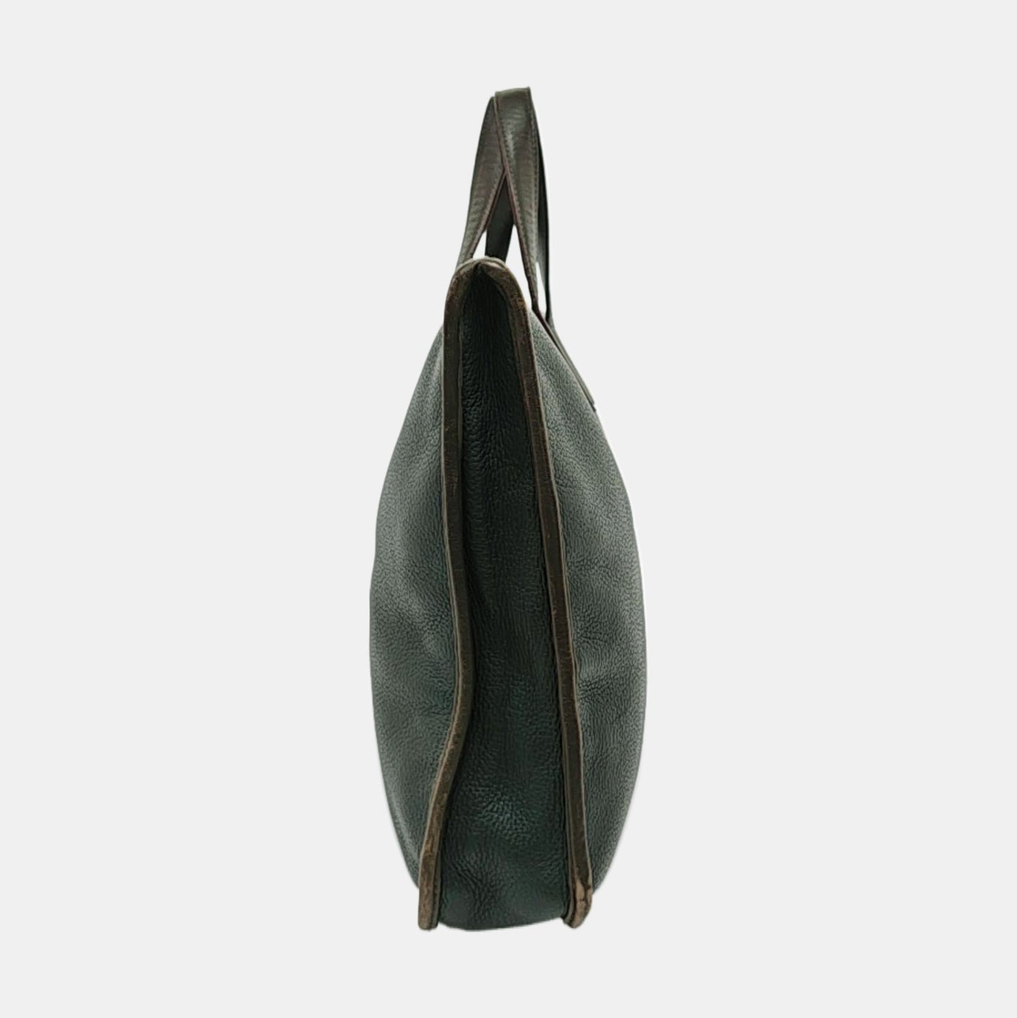 LOEWE Toledo Dark Green Leather Handbag Silver Hardware-(SKU)-954572249