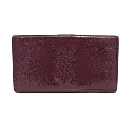 YSL Pink Purple Leather Embossed Wallet-(SKU)-954355726