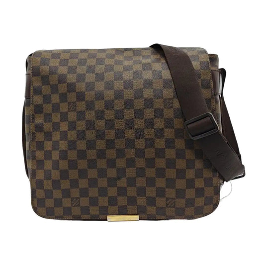LOUIS VUITTON BASTILLE Brown Coated Canvas Checkered Single Shoulder Bag Crossbody Golden hardware-(SKU)-954553380