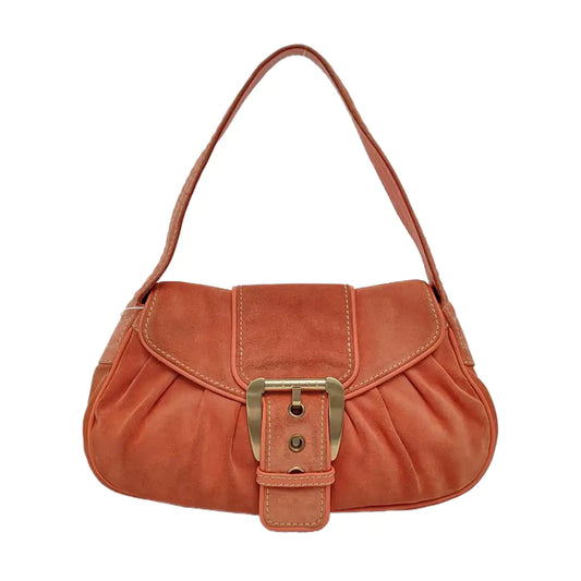 CELINE METALLICOrange Suede Leather Single Shoulder Bag-(SKU)-954357639