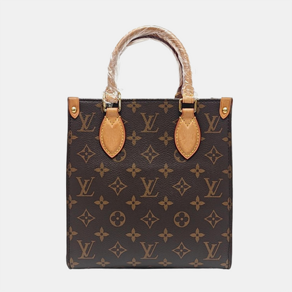 LOUIS VUITTON SAC PLAT BB Brown Coated Canvas Monogram Notepad Bag Crossbody Shoulder Bag Sling Bag Golden Hardware Removable Strap-(SKU)-954740431
