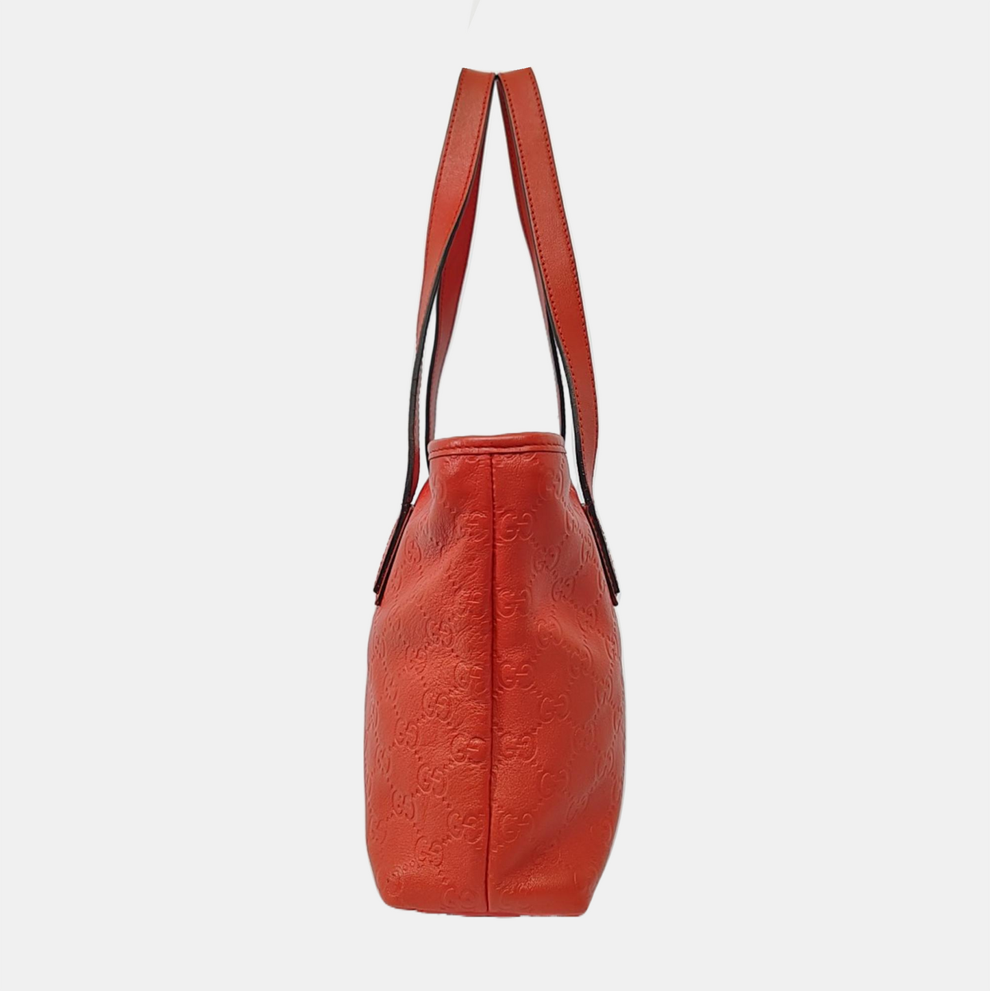 GUCCI GG Imprime Red leather monogram embossed crossbody shoulder tote handbag Golden hardware-(SKU)-954939048