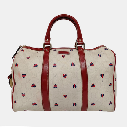 GUCCI Joy Beige Coated Canvas Printed Tote Bag Golden hardware-(SKU)-955096303