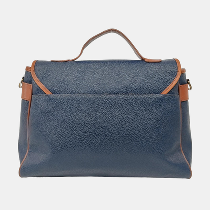 BURBERRY Dark Blue Cowhide Crossbody Bag Tote Bag Single Shoulder Bag Golden hardware Removable shoulder strap-(SKU)-955231320