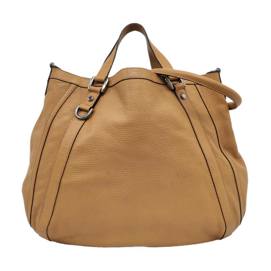 GUCCI Tote bag Caramel cowhide single shoulder bag handbag Silver Hardware Removable shoulder strap-(SKU)-955256584